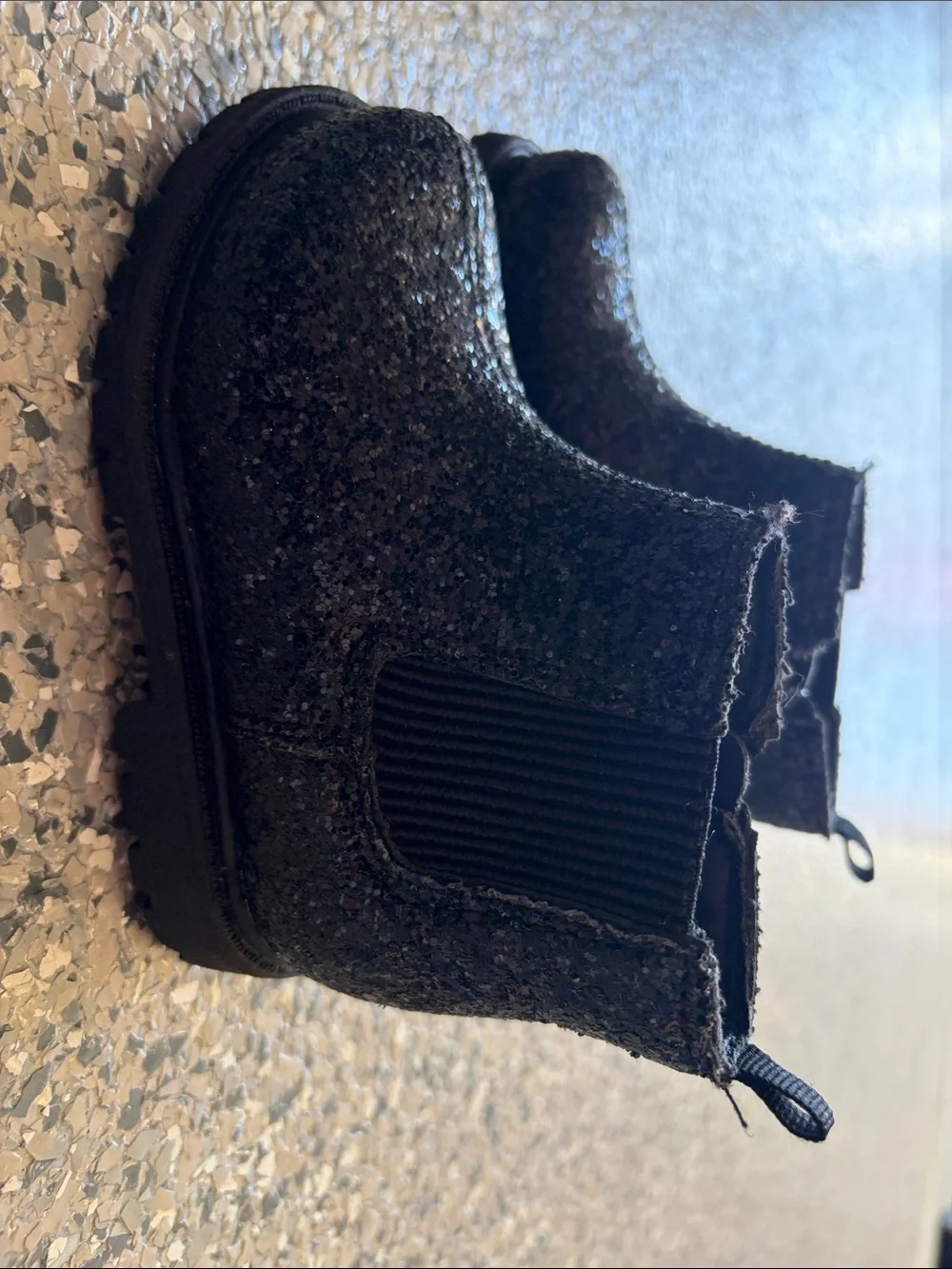 Carter's Black Glitter Chelsea Boots for Kids